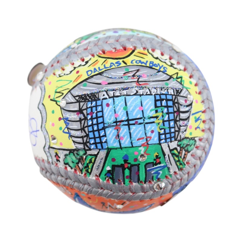 Cee Dee Lamb Dallas Cowboys Signed Fazzino Pop Art Baseball Fanatics Holo