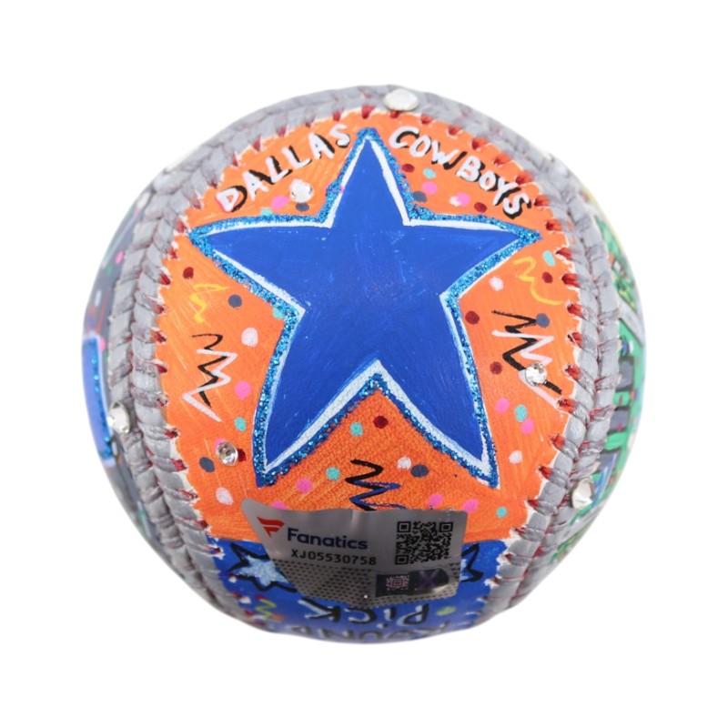 Cee Dee Lamb Dallas Cowboys Signed Fazzino Pop Art Baseball Fanatics Holo