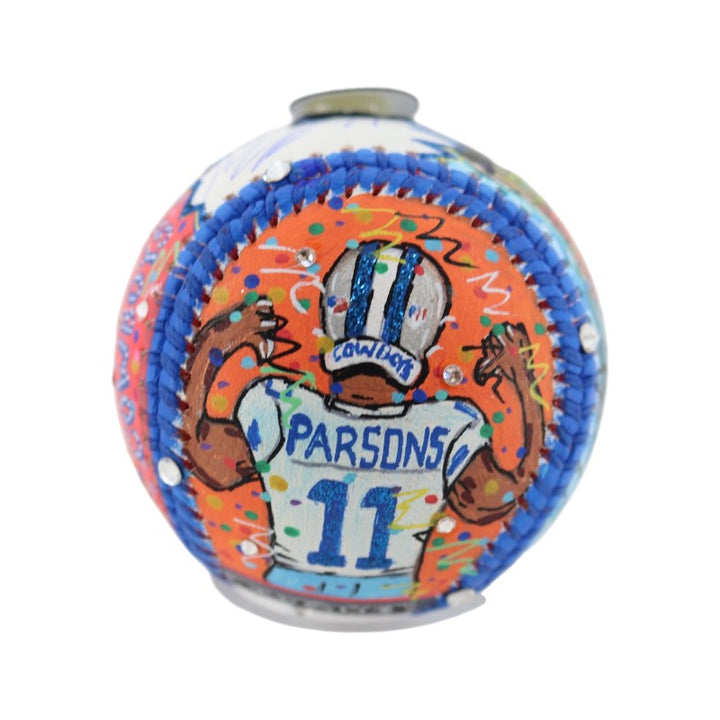 Micah Parsons Dallas Cowboys Signed Fazzino Pop Art Baseball Fanatics Holo