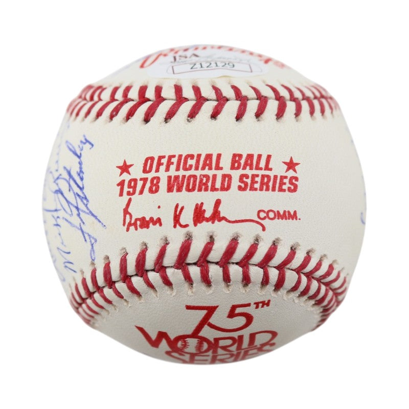 Yankees 1978 World Series Champion Reunion Team Signed Baseball JSA Holo Only