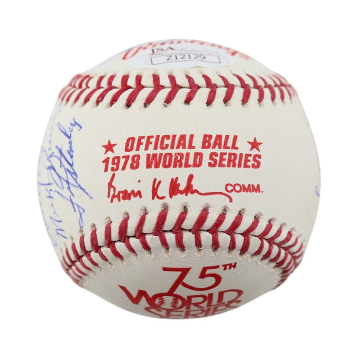 Yankees 1978 World Series Champion Reunion Team Signed Baseball JSA Holo Only