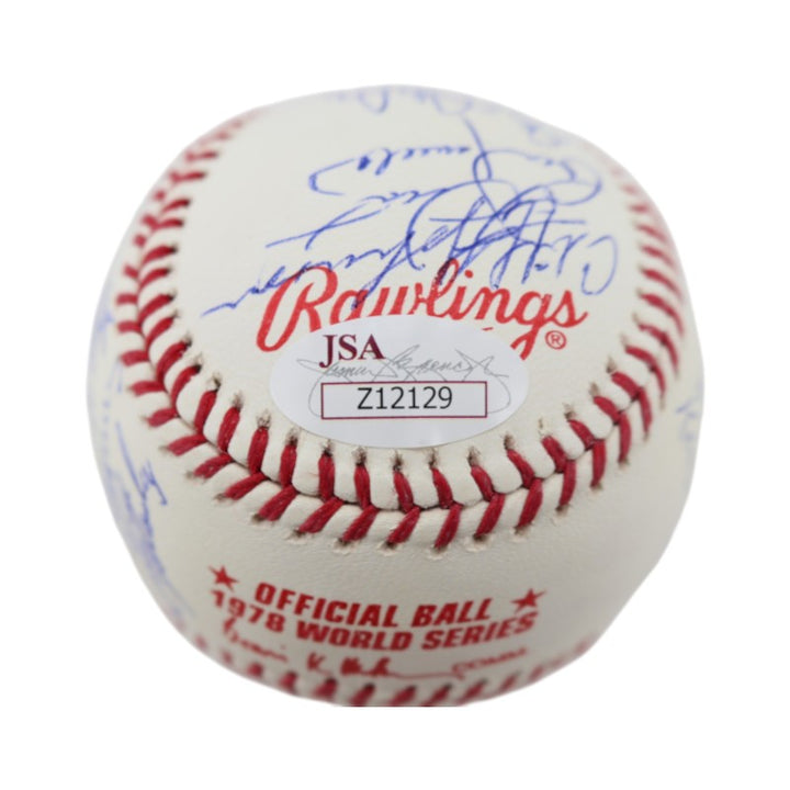 Yankees 1978 World Series Champion Reunion Team Signed Baseball JSA Holo Only