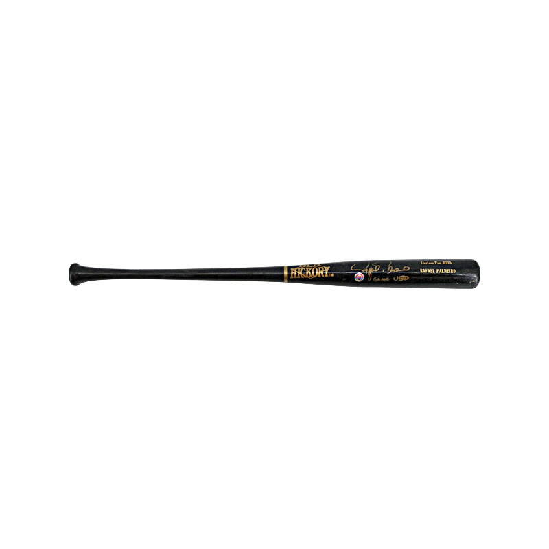 Rafael Palmeiro Rangers Cubs Orioles Autographed Signed Inscribed Old Hickory Bat (Palmeiro ASI Holo)