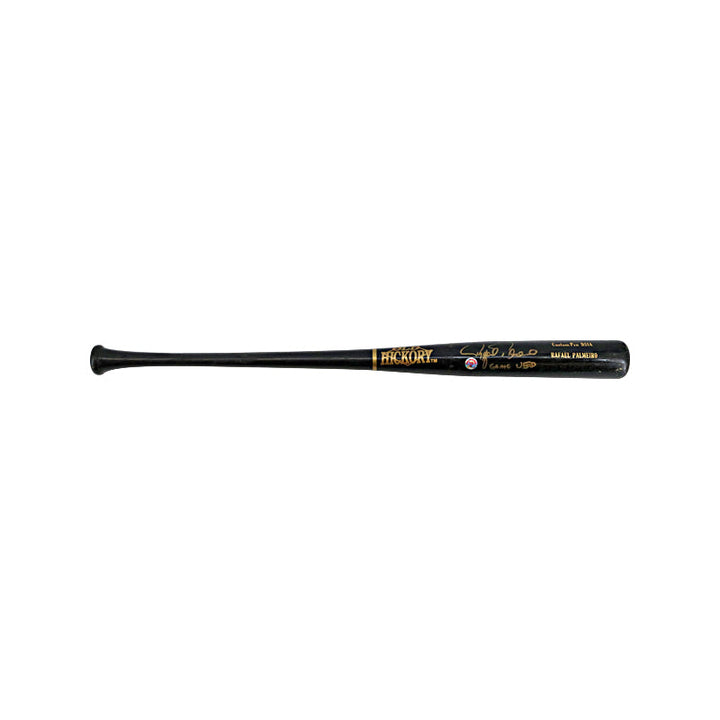 Rafael Palmeiro Rangers Cubs Orioles Autographed Signed Inscribed Old Hickory Bat (Palmeiro ASI Holo)
