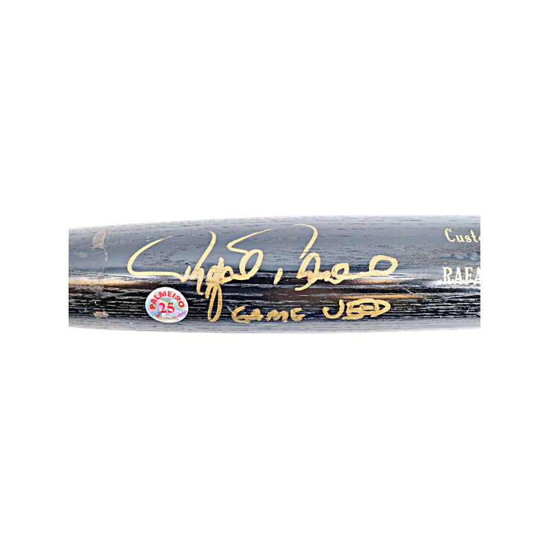 Rafael Palmeiro Rangers Cubs Orioles Autographed Signed Inscribed Old Hickory Bat (Palmeiro ASI Holo)