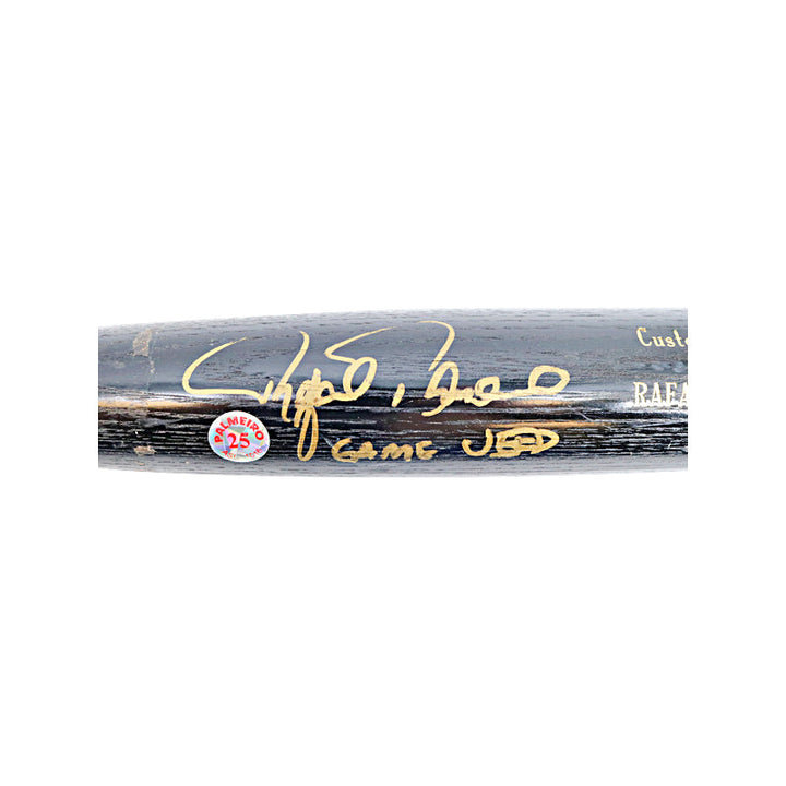 Rafael Palmeiro Rangers Cubs Orioles Autographed Signed Inscribed Old Hickory Bat (Palmeiro ASI Holo)