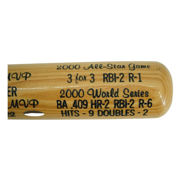 Derek Jeter New York Yankees Autographed Engraved Stat Bat LE 19/222 Steiner COA