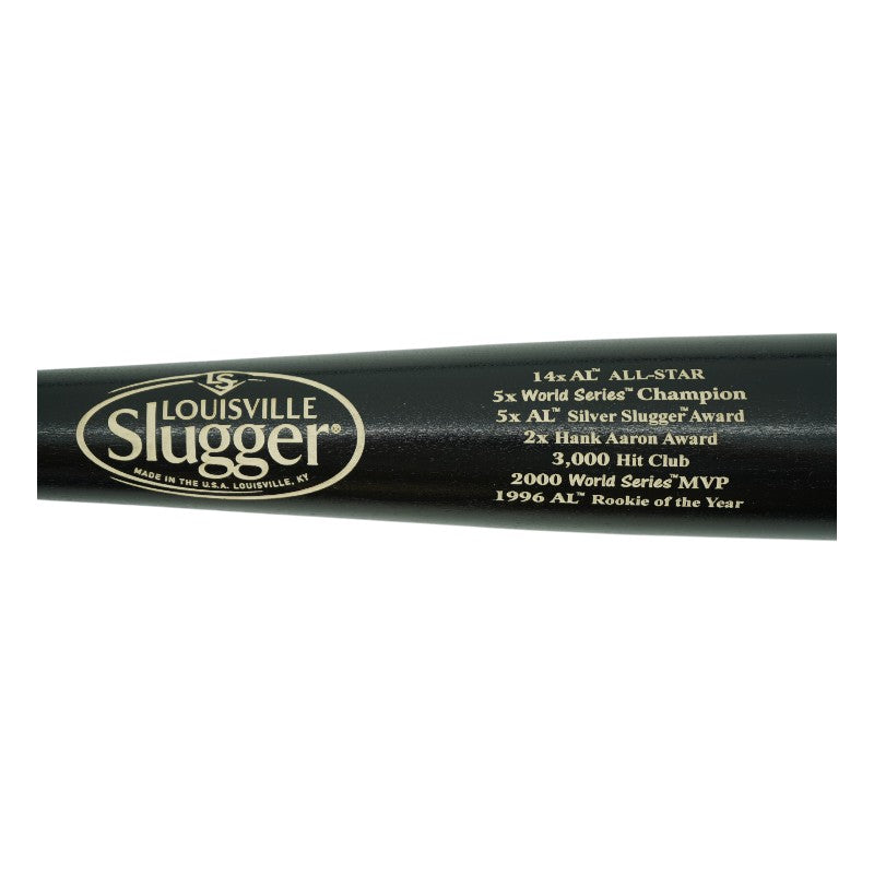 Derek Jeter New York Yankees Autographed Final Season Logo Stat Engraved Game Model Bat Steiner COA