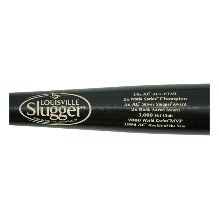 Derek Jeter New York Yankees Autographed Final Season Logo Stat Engraved Game Model Bat Steiner COA