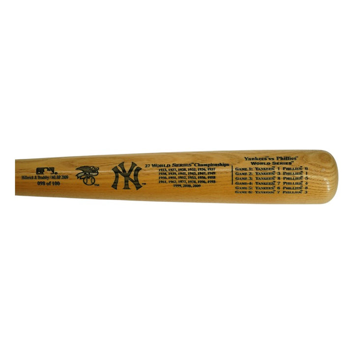 Jeter Rivera Pettitte Posada New York Yankees Core Four Multi Signed Louisville Slugger Engraved Bat Steiner COA/PSA LOA