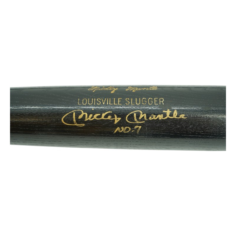 Mickey Mantle New York Yankees Autographed Inscribed Black Louisville Slugger Bat JSA LOA