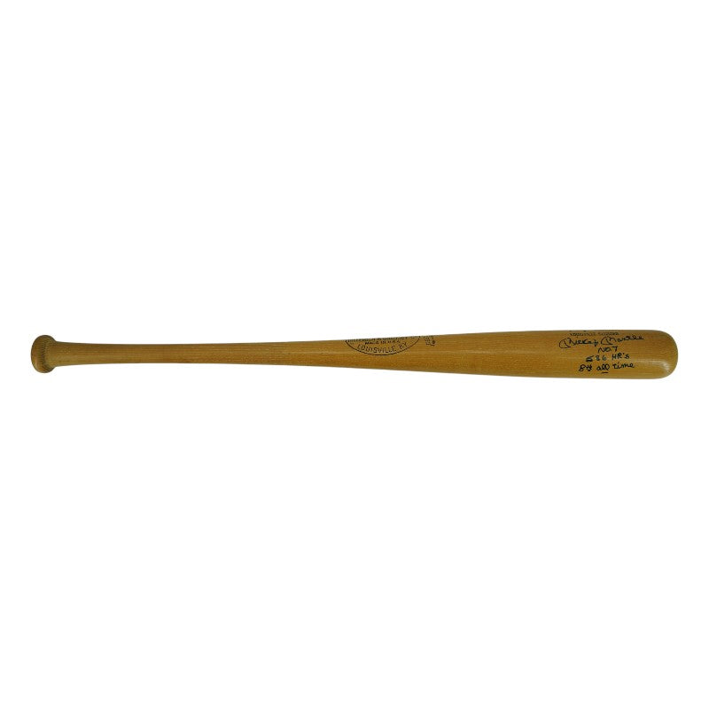 Mickey Mantle New York Yankees Autographed Inscribed Game Model Bat PSA LOA