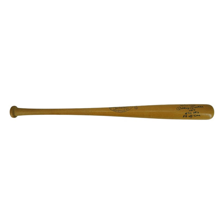 Mickey Mantle New York Yankees Autographed Inscribed Game Model Bat PSA LOA