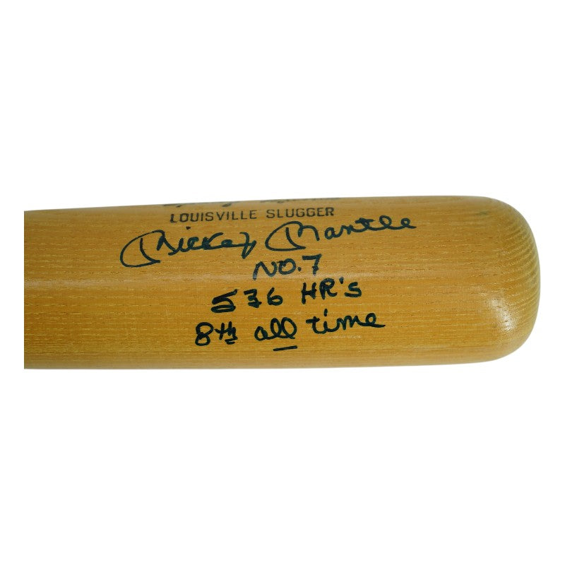 Mickey Mantle New York Yankees Autographed Inscribed Game Model Bat PSA/JSA LOA PSA Grade 10