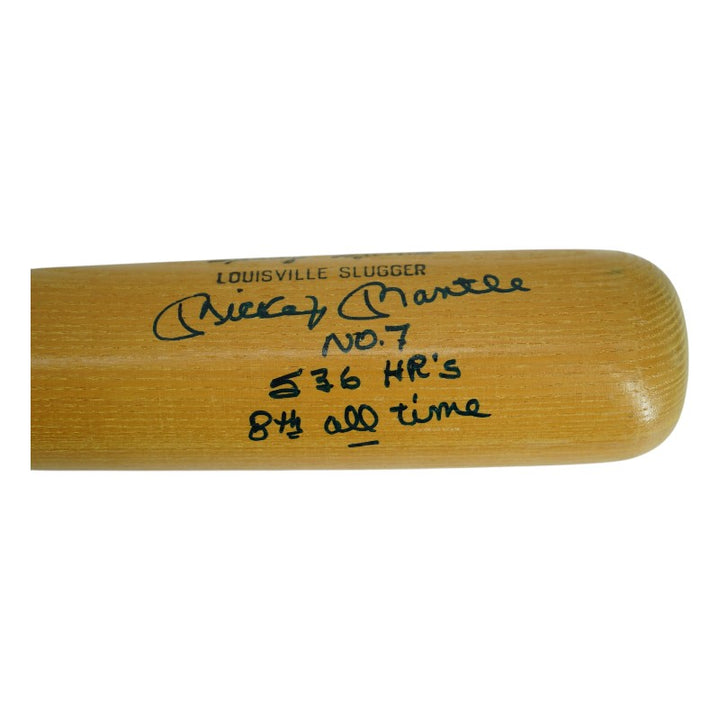 Mickey Mantle New York Yankees Autographed Inscribed Game Model Bat PSA/JSA LOA PSA Grade 10