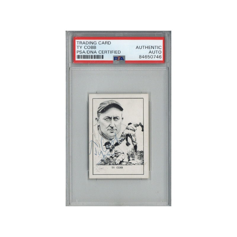 Ty Cobb Detroit Tigers Autographed Signed 1950 Callahan Hall of Fame Baseball Card (PSA/DNA Authentic)