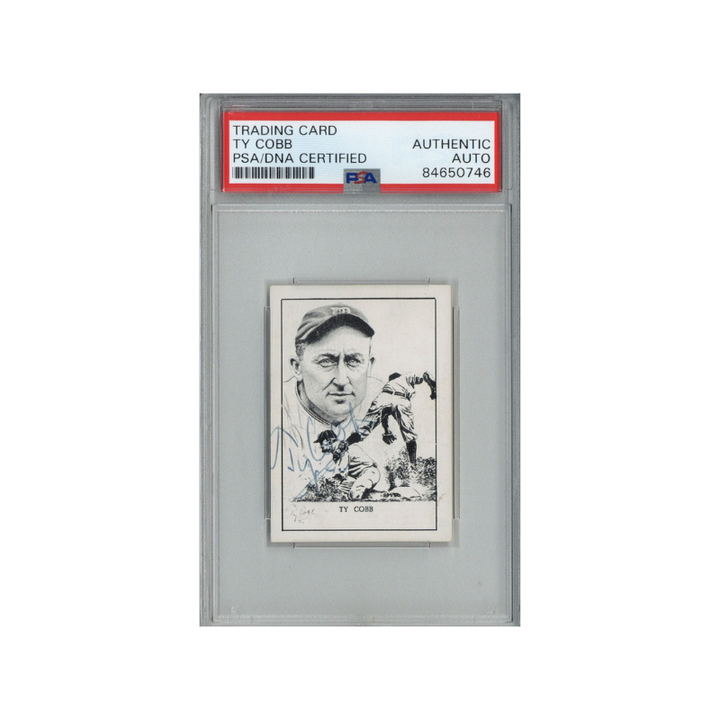 Ty Cobb Detroit Tigers Autographed Signed 1950 Callahan Hall of Fame Baseball Card (PSA/DNA Authentic)