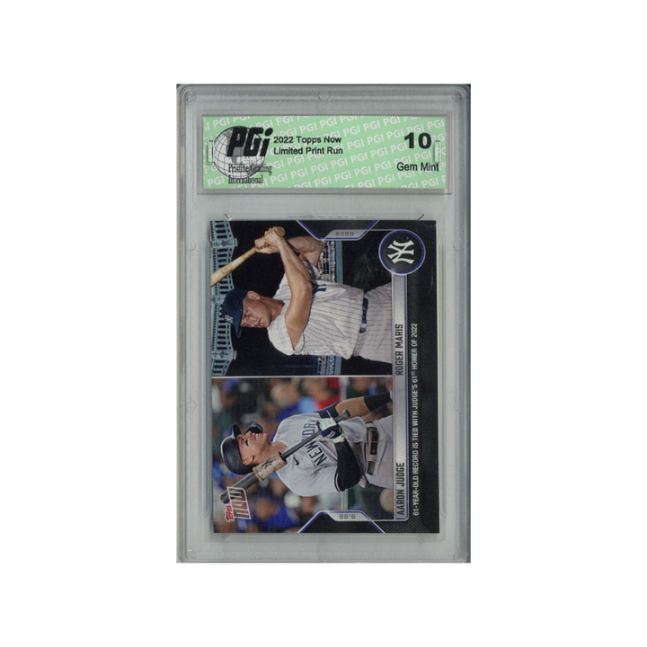 Aaron Judge Roger Maris New York Yankees 2022 Topps Now #976 Card (PGI 10)