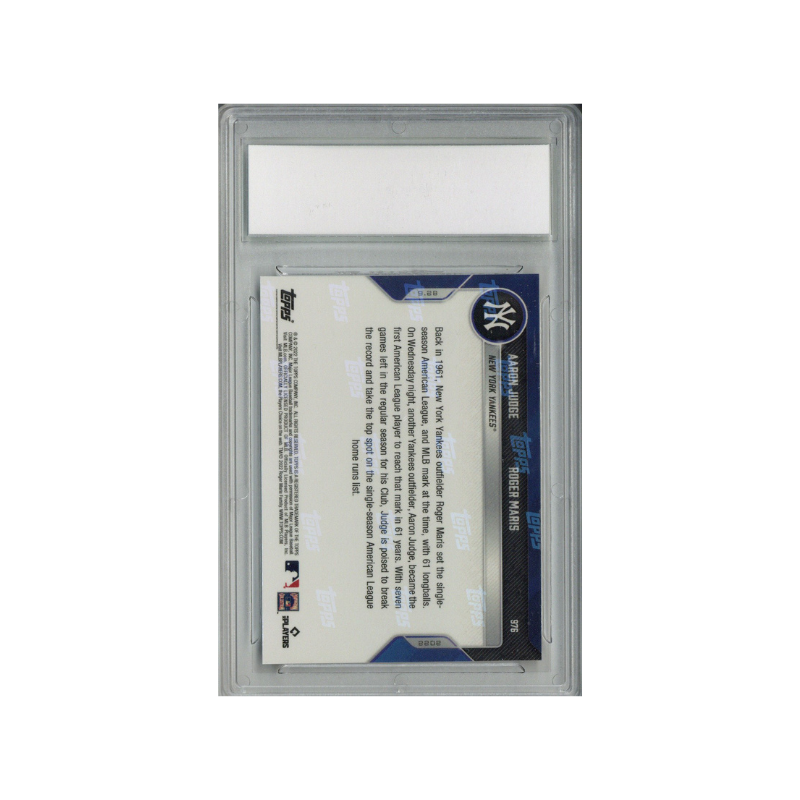 Aaron Judge Roger Maris New York Yankees 2022 Topps Now #976 Card (PGI 10)