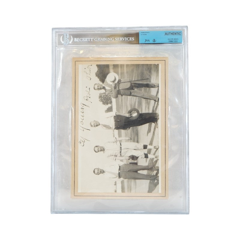 Cy Young Cleveland Spiders Autographed 7x10 Photo JSA/Beckett Auth Encapsulated BGS Auto 6