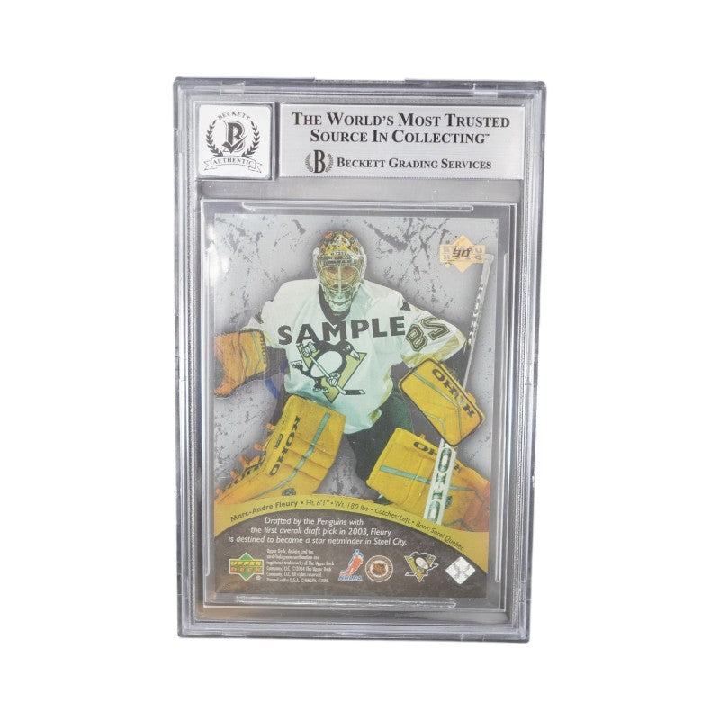 Marc-Andre Fleury Pittsburgh Penguins Signed 2003-04 Upper Deck Ice Rookies #90P Beckett Auto 10
