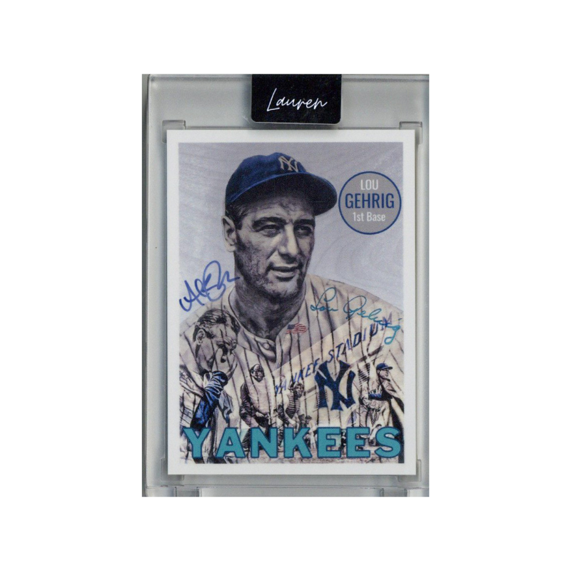Lou Gehrig New York Yankees 2021 Topps Project 70 Lauren Taylor Navy Artist Auto #103/150