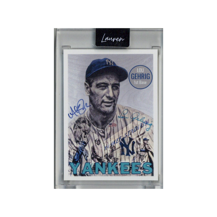 Lou Gehrig New York Yankees 2021 Topps Project 70 Lauren Taylor Navy Artist Auto #103/150