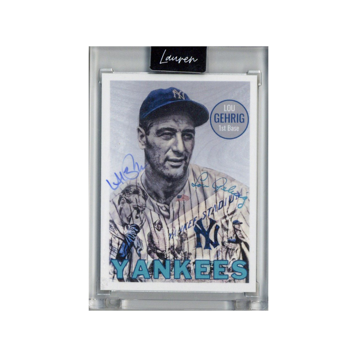 Lou Gehrig New York Yankees 2021 Topps Project 70 Lauren Taylor Baby Blue Artist Auto #11/70