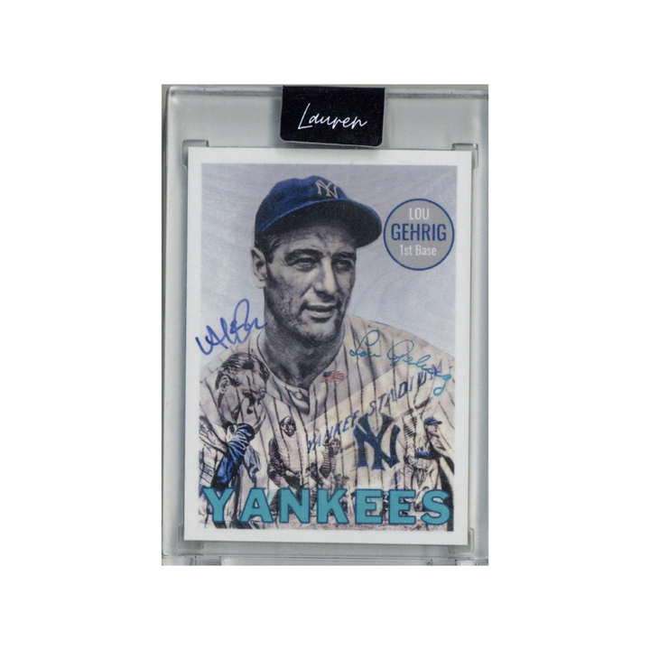 Lou Gehrig New York Yankees 2021 Topps Project 70 Lauren Taylor Navy Artist Auto #102/150