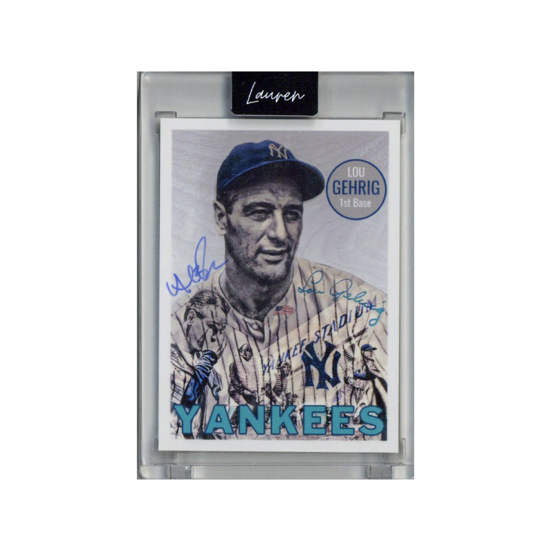 Lou Gehrig New York Yankees 2021 Topps Project 70 Lauren Taylor Baby Blue Artist Auto #56/70