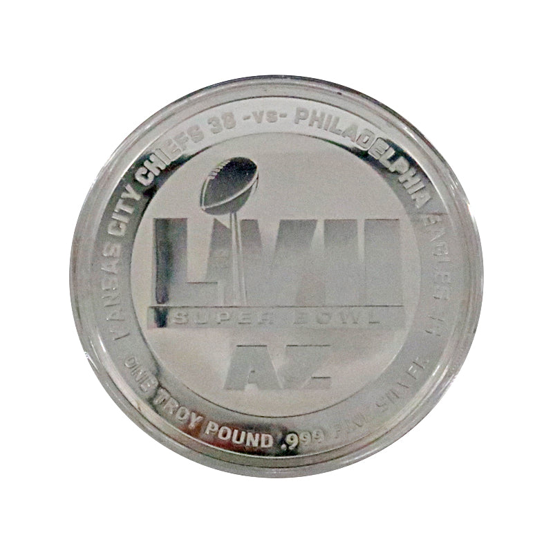 Kansas City Chiefs Super Bowl LVII Champions Commemorative One Pound .999 Silver Coin LE #1/57 Highland Mint