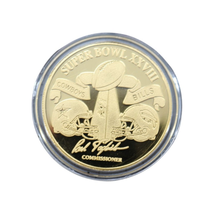 Dallas Cowboys Buffalo Bills SB XXVIII Highland Mint Gold Game Coin LE 1/22