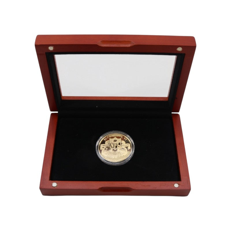 Dallas Cowboys Miami Dolphins SB VI Highland Mint Gold Game Coin LE 1/22