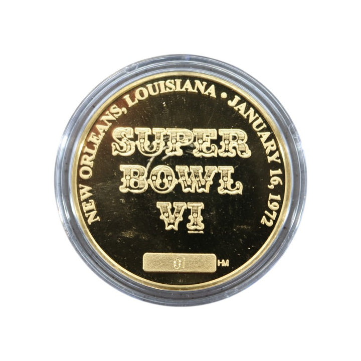 Dallas Cowboys Miami Dolphins SB VI Highland Mint Gold Game Coin LE 1/22