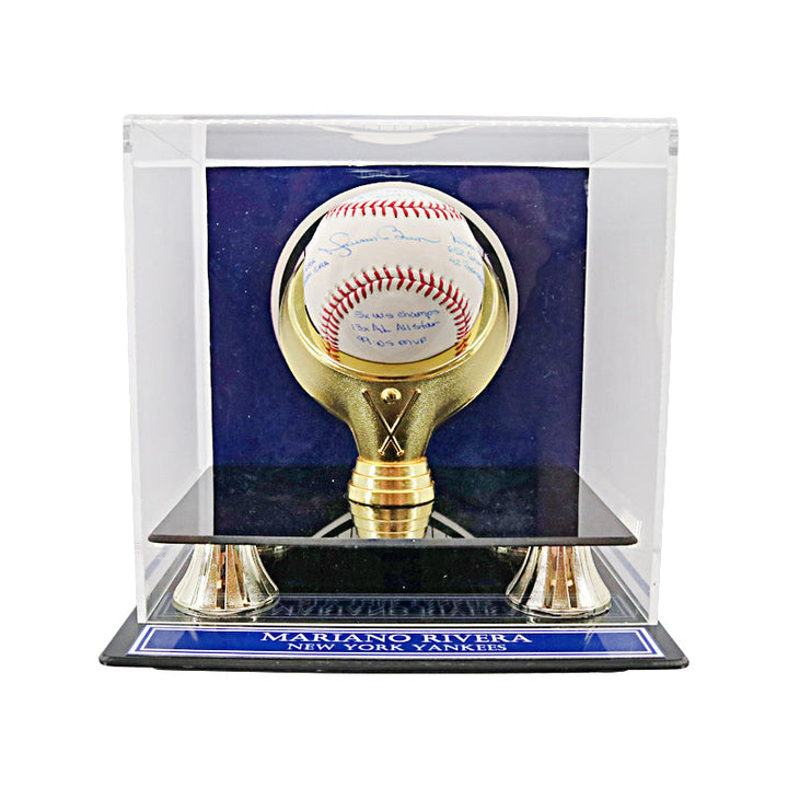 Mariano Rivera New York Yankees Autographed Signed Multi Inscribed OMLB Baseball With Display Case LE #1/42 (Steiner COA)