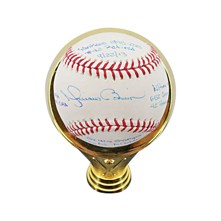 Mariano Rivera New York Yankees Autographed Signed Multi Inscribed OMLB Baseball With Display Case LE #1/42 (Steiner COA)