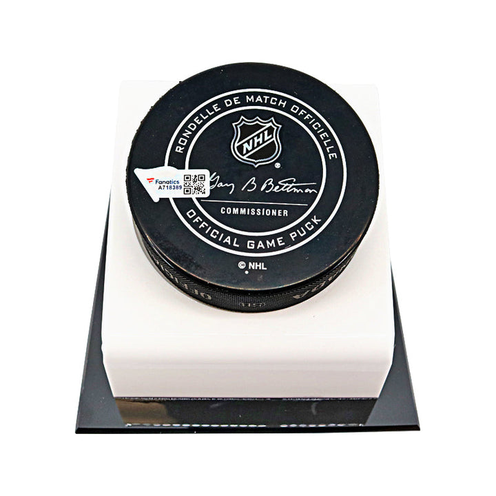 Barclay Goodrow San Jose Sharks Autographed Signed Sharks Logo Puck With Acrylic Display Case (Fanatics Auth)