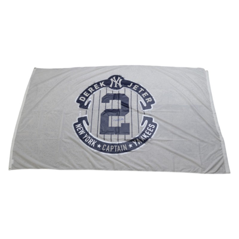 Derek Jeter Yankees Signed Final Season Yankee Stadium 115x70 Flag Steiner COA