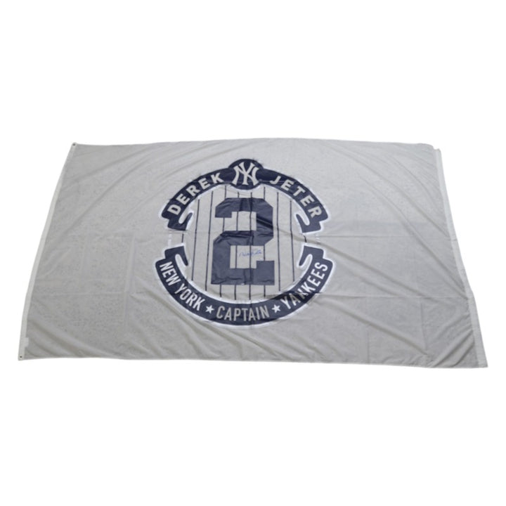 Derek Jeter Yankees Signed Final Season Yankee Stadium 115x70 Flag Steiner COA