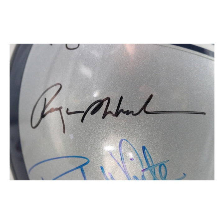 Staubach White Jones Dallas Cowboys Multi Signed FS VSR-4 Authentic Helmet HM COA