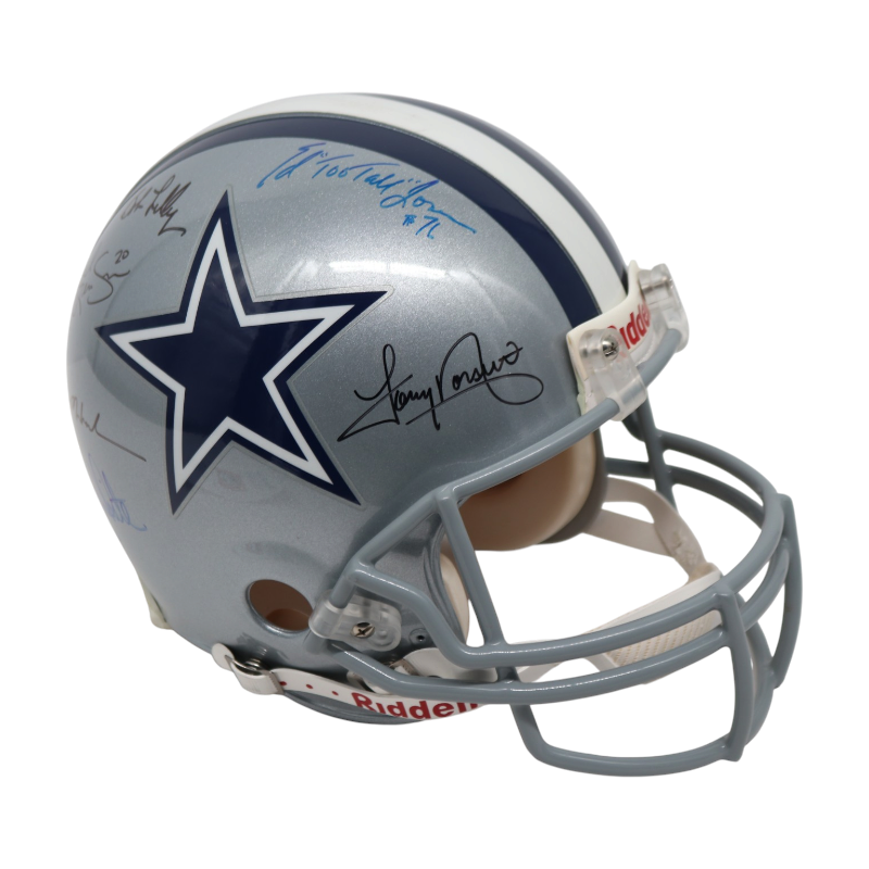 Staubach White Jones Dallas Cowboys Multi Signed FS VSR-4 Authentic Helmet HM COA