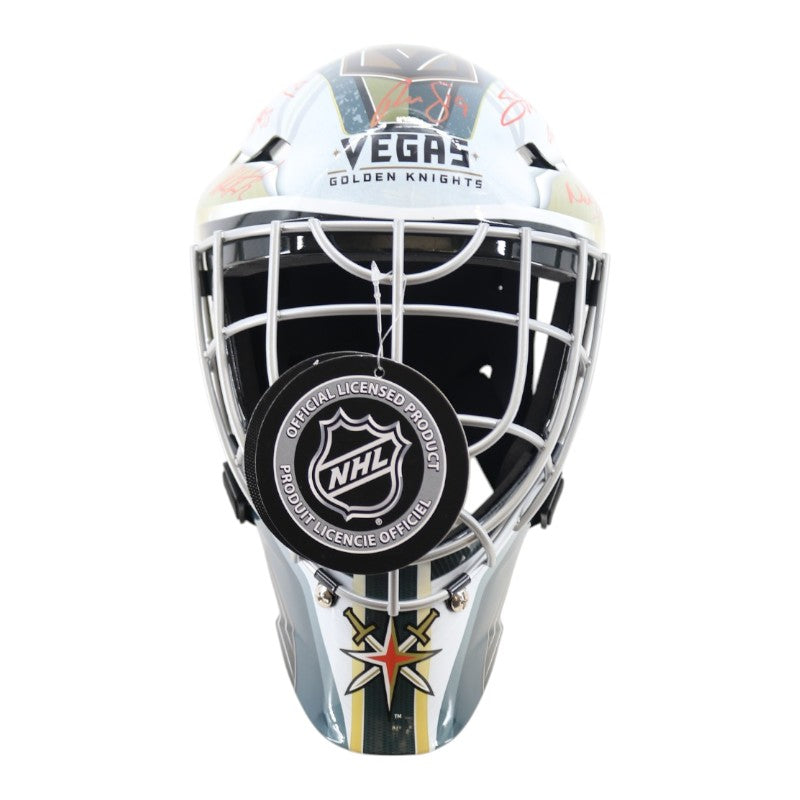 Golden Knights 23 SC Champions Multi Signed Replica Goalie Mask Fanatics Holo LE 16/50