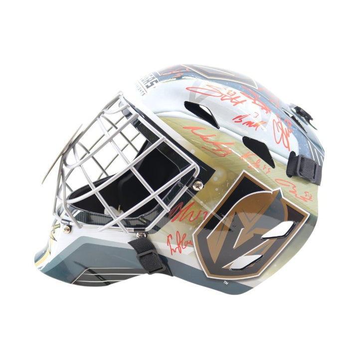 Golden Knights 23 SC Champions Multi Signed Replica Goalie Mask Fanatics Holo LE 16/50