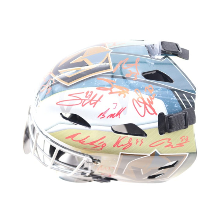Golden Knights 23 SC Champions Multi Signed Replica Goalie Mask Fanatics Holo LE 16/50