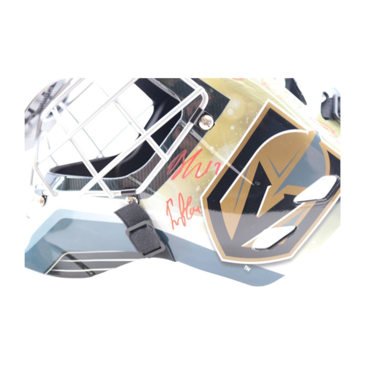 Golden Knights 23 SC Champions Multi Signed Replica Goalie Mask Fanatics Holo LE 16/50