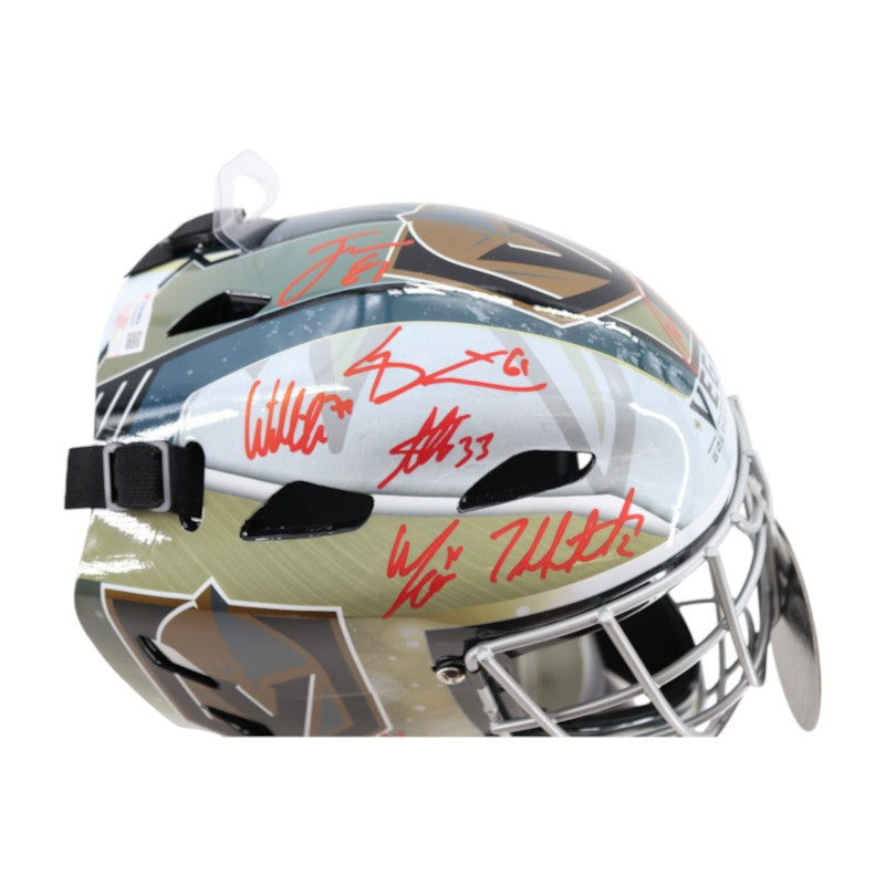 Golden Knights 23 SC Champions Multi Signed Replica Goalie Mask Fanatics Holo LE 29/50