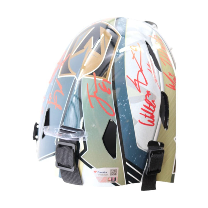 Golden Knights 23 SC Champions Multi Signed Replica Goalie Mask Fanatics Holo LE 29/50