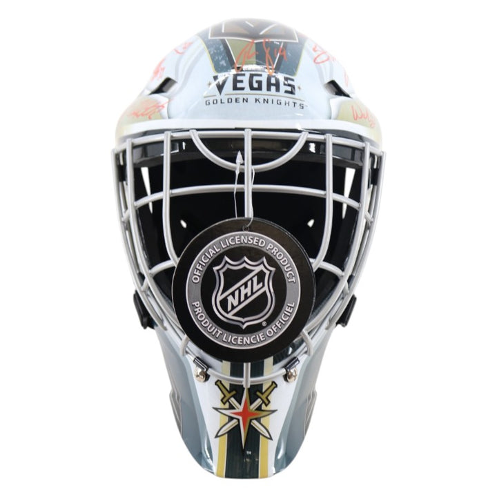 Golden Knights 23 SC Champions Multi Signed Replica Goalie Mask Fanatics Holo LE 29/50