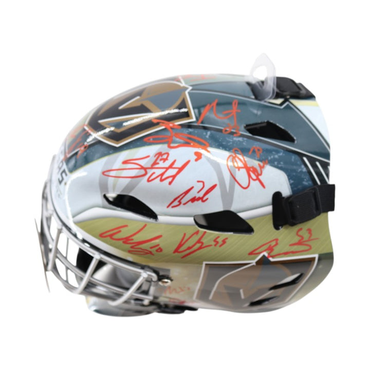 Golden Knights 23 SC Champions Multi Signed Replica Goalie Mask Fanatics Holo LE 29/50