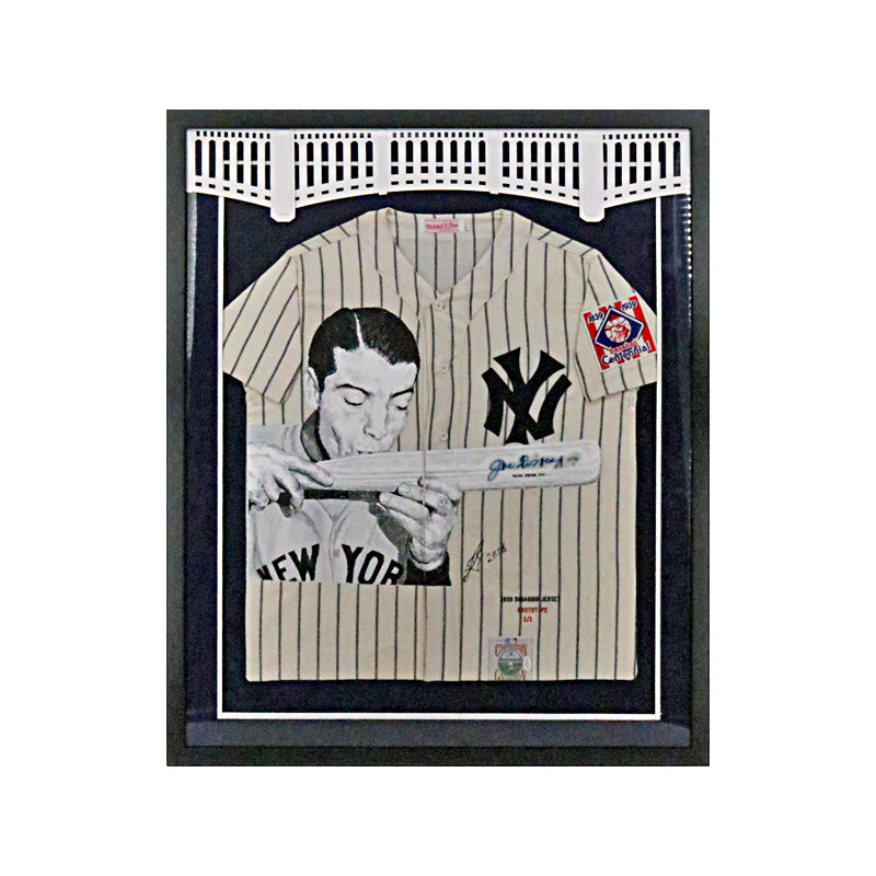 Joe DiMaggio New York Yankees Autographed Signed Painted Mitchell & Ness 1939 Prototype 1/1 Framed Jersey (JSA LOA)